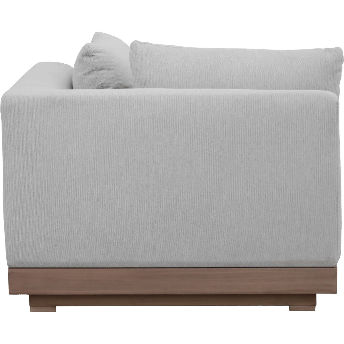 Solace Grey Olefin Performance Fabric Outdoor Patio Modular Corner Chair
