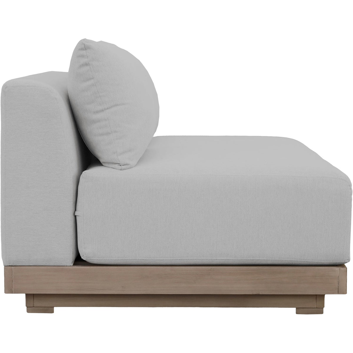 Solace 55in Grey Olefin Performance Fabric Outdoor Patio Modular Loveseat