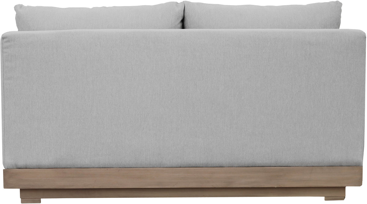 Solace 55in Grey Olefin Performance Fabric Outdoor Patio Modular Loveseat