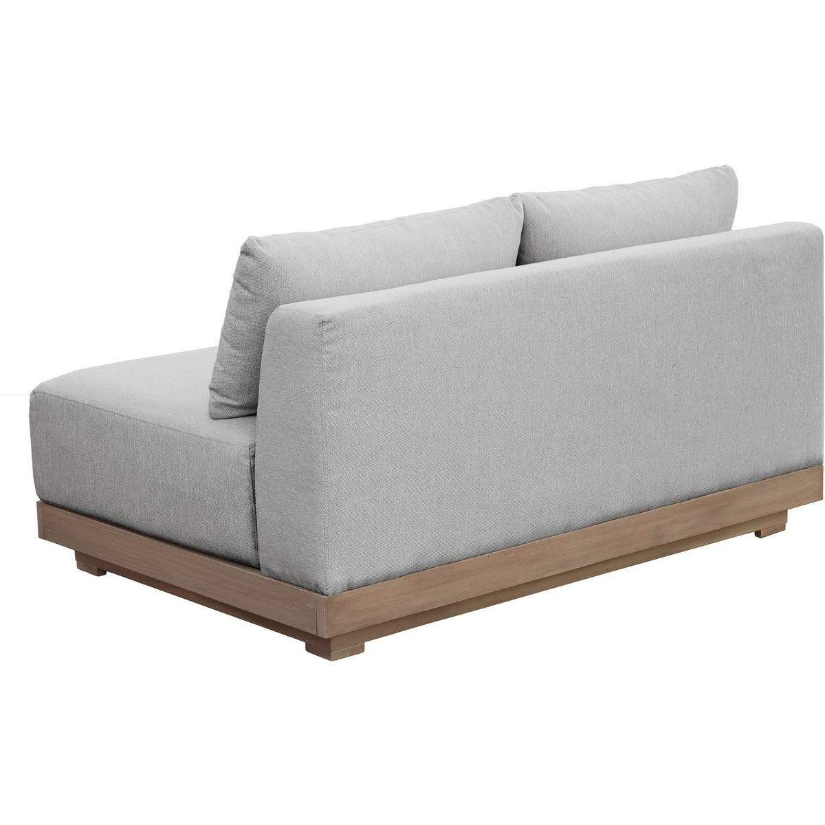 Solace 55in Grey Olefin Performance Fabric Outdoor Patio Modular Loveseat