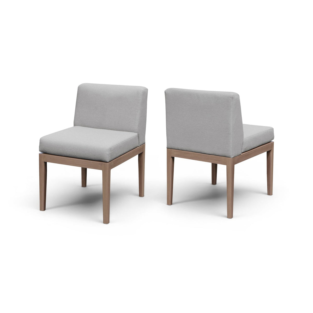 Solace Grey Olefin Performance Fabric Outdoor Patio Dining Side Chair