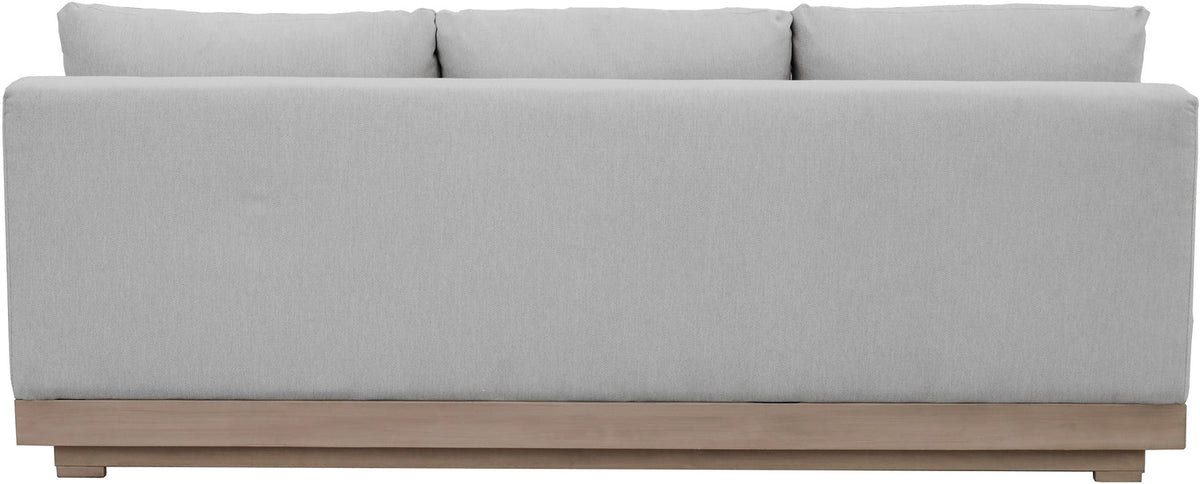 Solace 77in Grey Olefin Performance Fabric Outdoor Patio Modular Sofa
