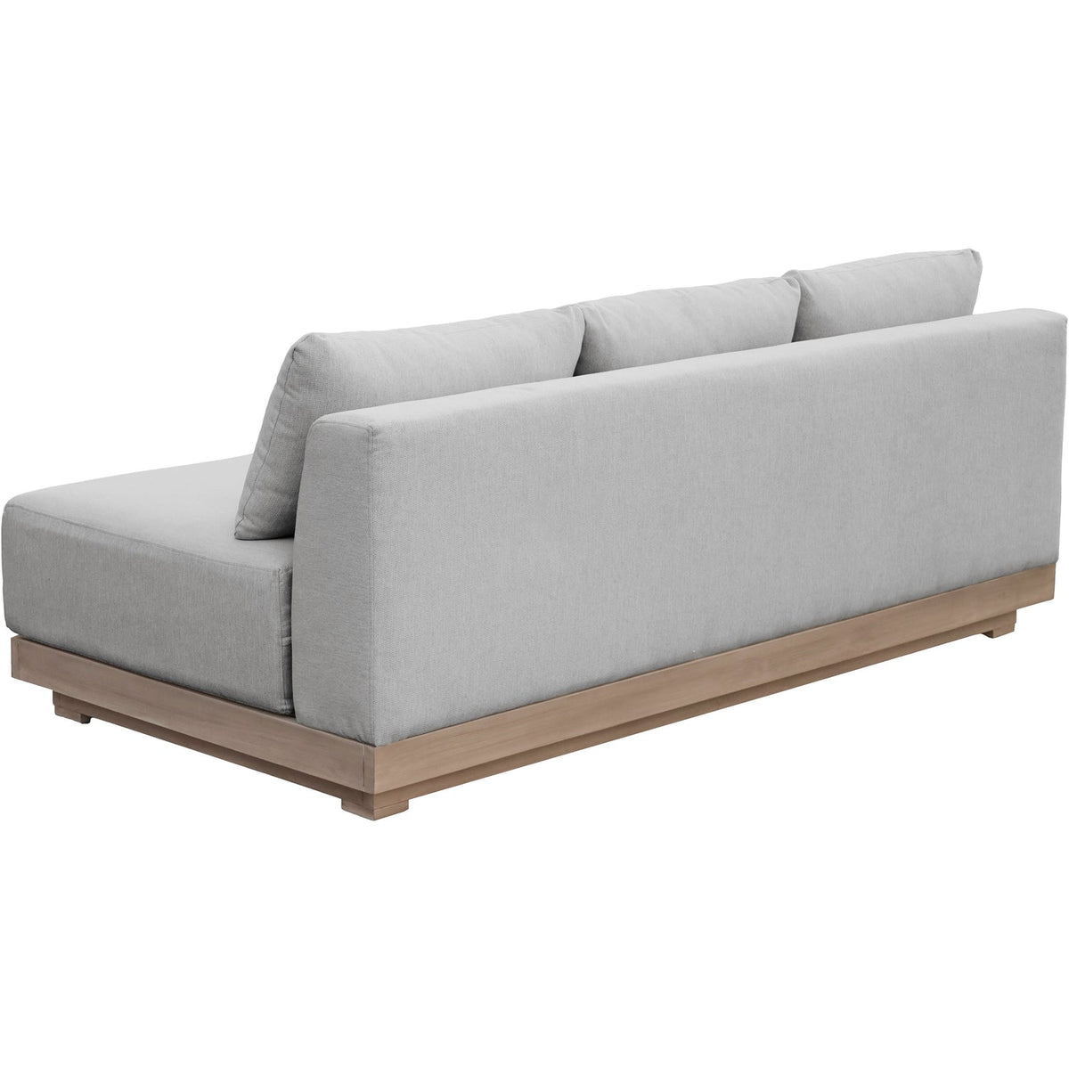 Solace 77in Grey Olefin Performance Fabric Outdoor Patio Modular Sofa