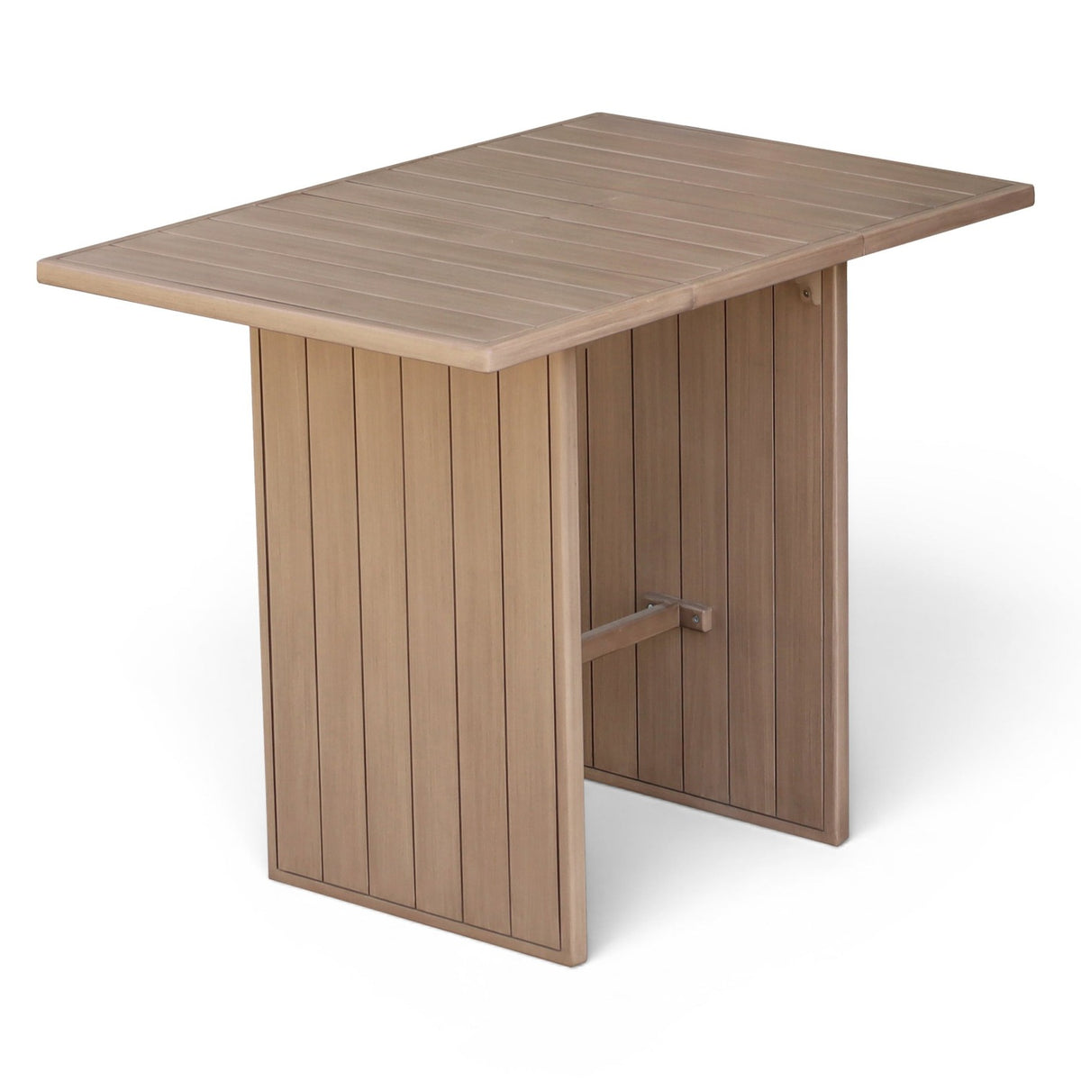 Solace Natural Acacia Wood Outdoor Patio Bar Table in solid natural acacia wood, primary product view