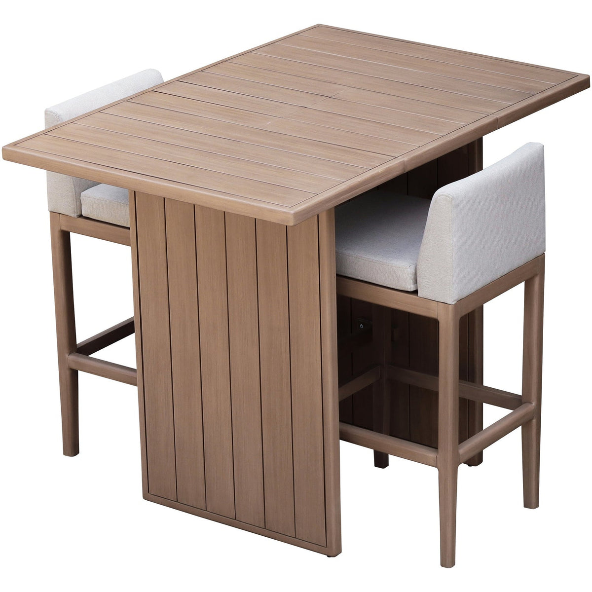 Solace Natural Acacia Wood Outdoor Patio Bar Table