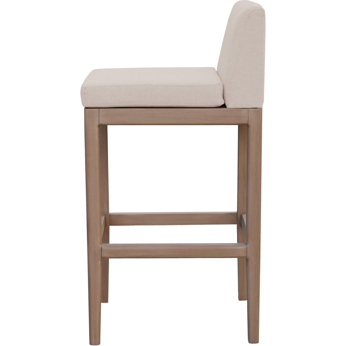 Solace Beige Olefin Performance Fabric Outdoor Patio Bar Stool