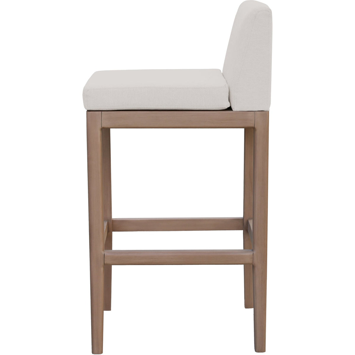 Solace Cream Olefin Performance Fabric Outdoor Patio Bar Stool
