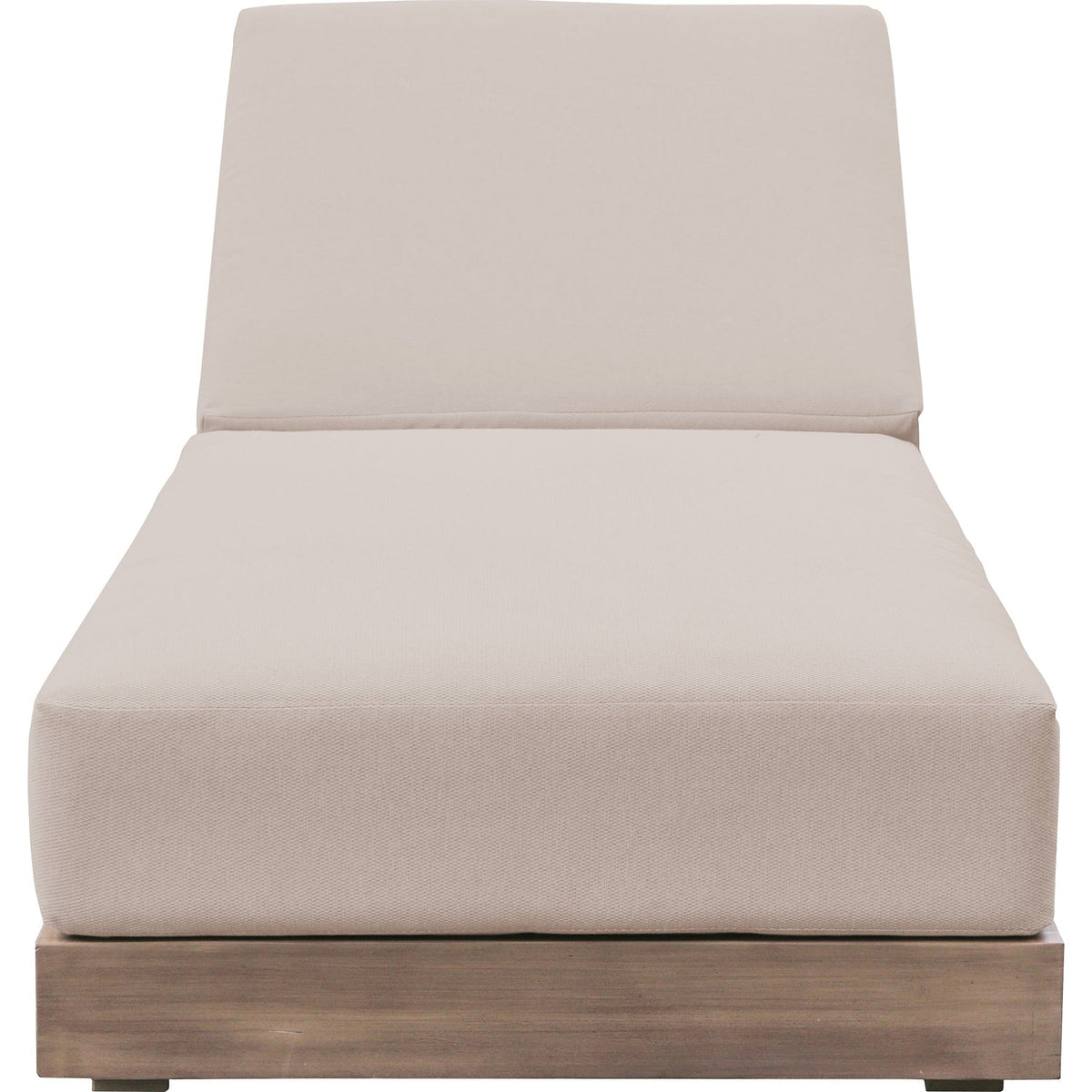 Solace Beige Olefin Performance Fabric Outdoor Patio Lounge Chair