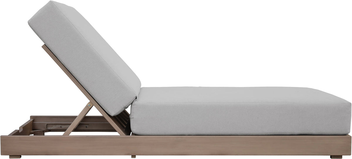 Solace Grey Olefin Performance Fabric Outdoor Patio Lounge Chair