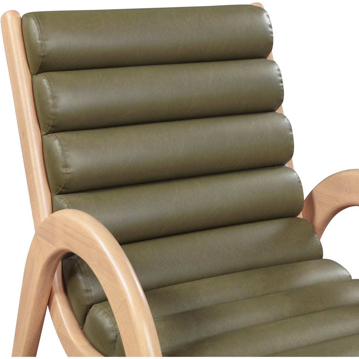 Randal Olive Vegan Leather Upholstered Accent Chair