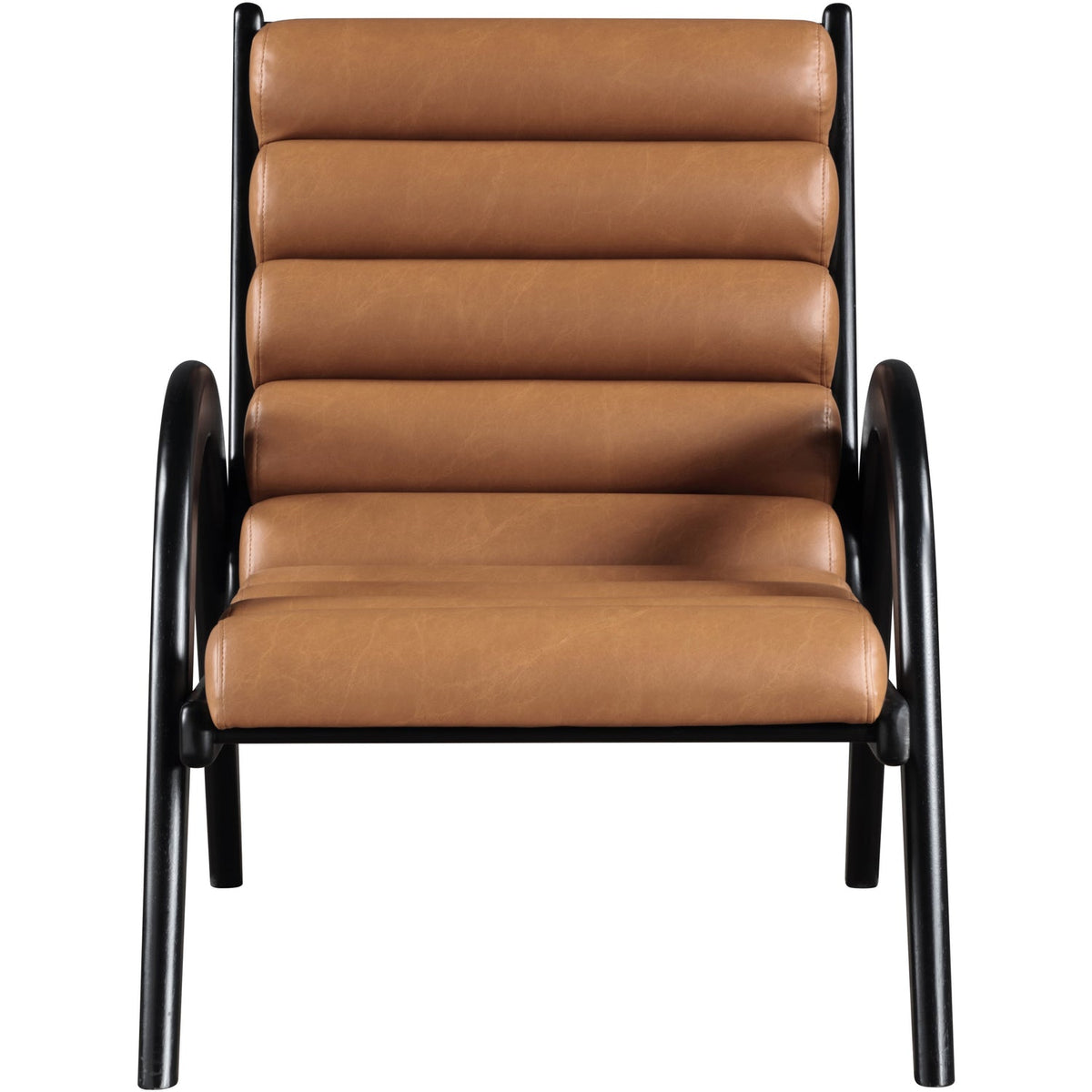 Randal Cognac Vegan Leather Upholstered Accent Chair
