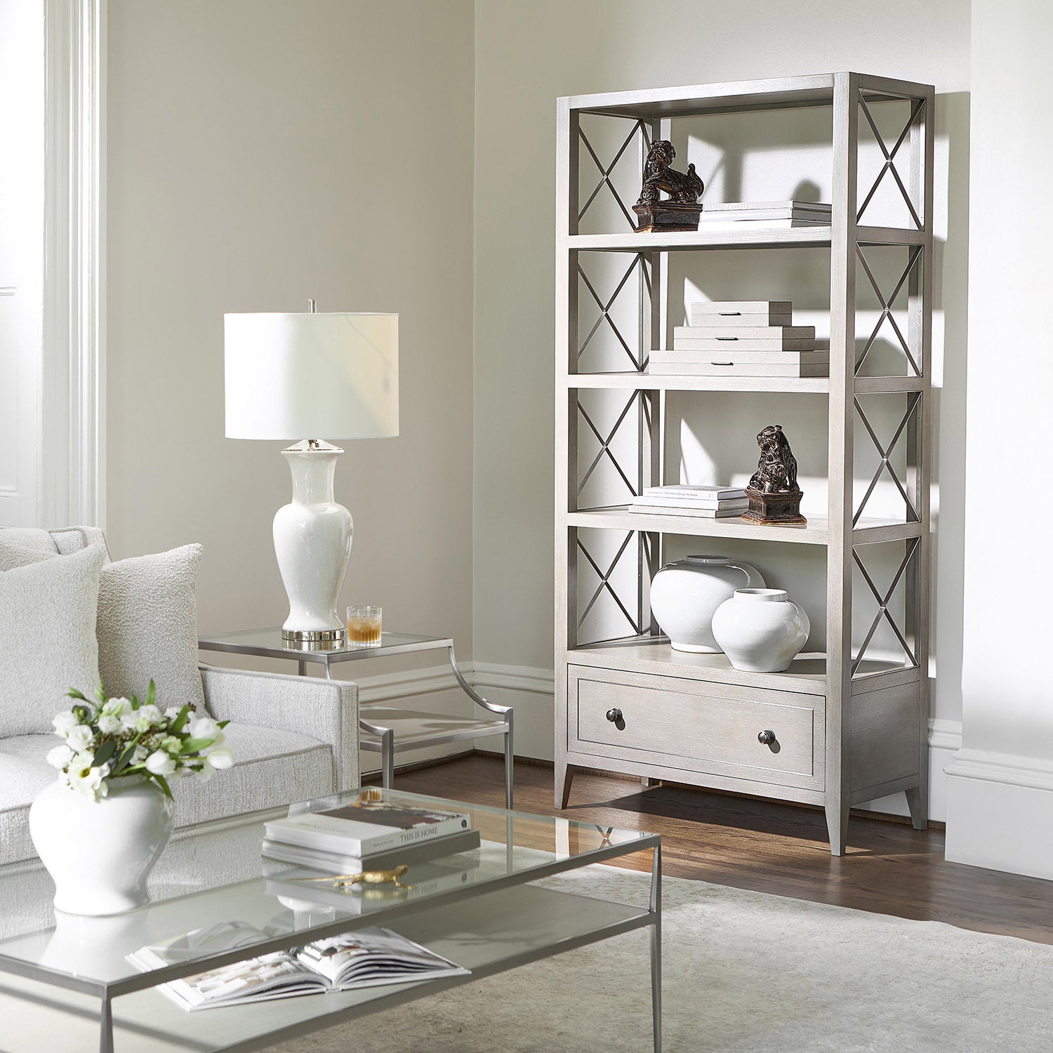 Bernhardt Cornelia Glass Side Table