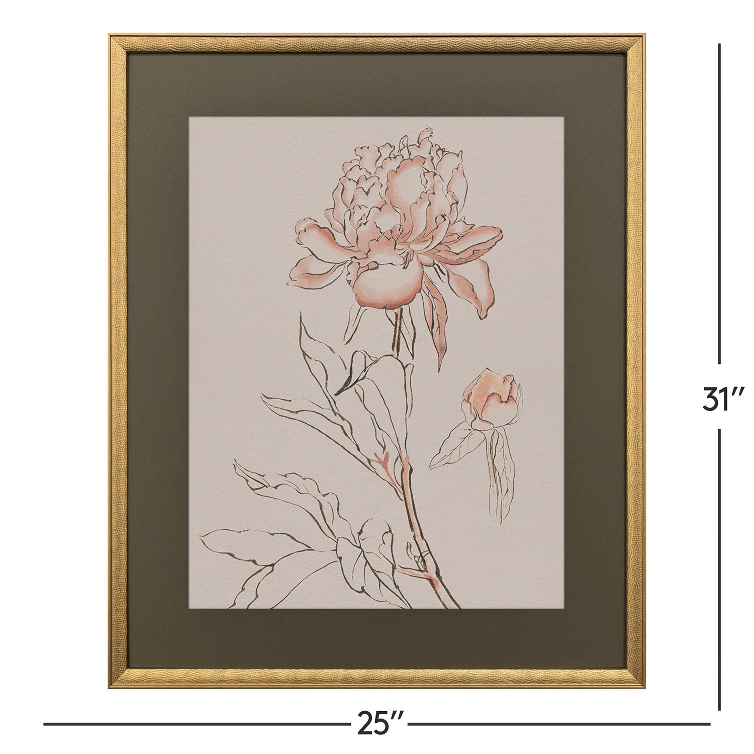 Sarah Lang Delicate Sketch I Framed Art Set of 2