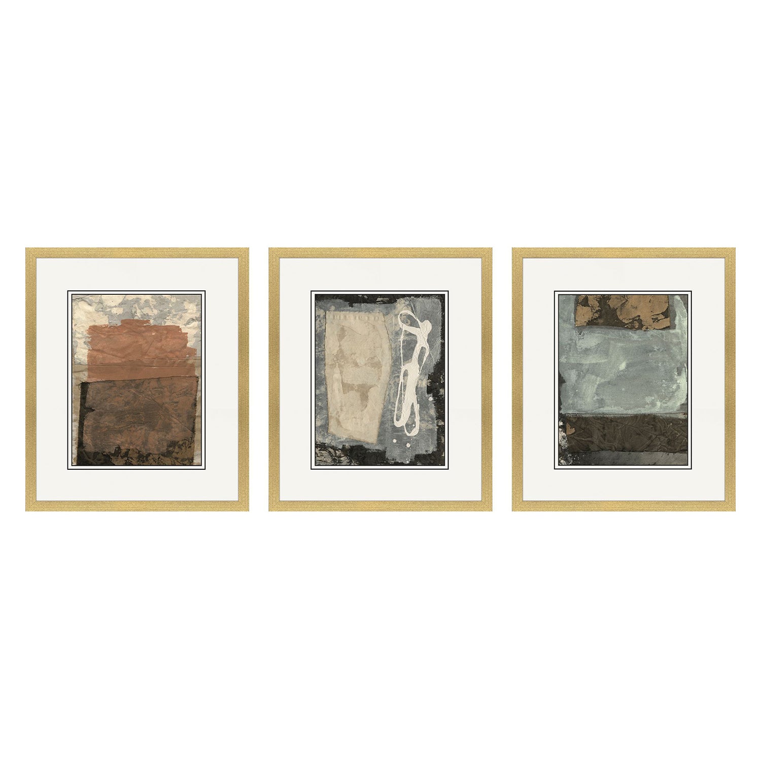 Sarah Lang Textural Echo I Framed Art Set of 3