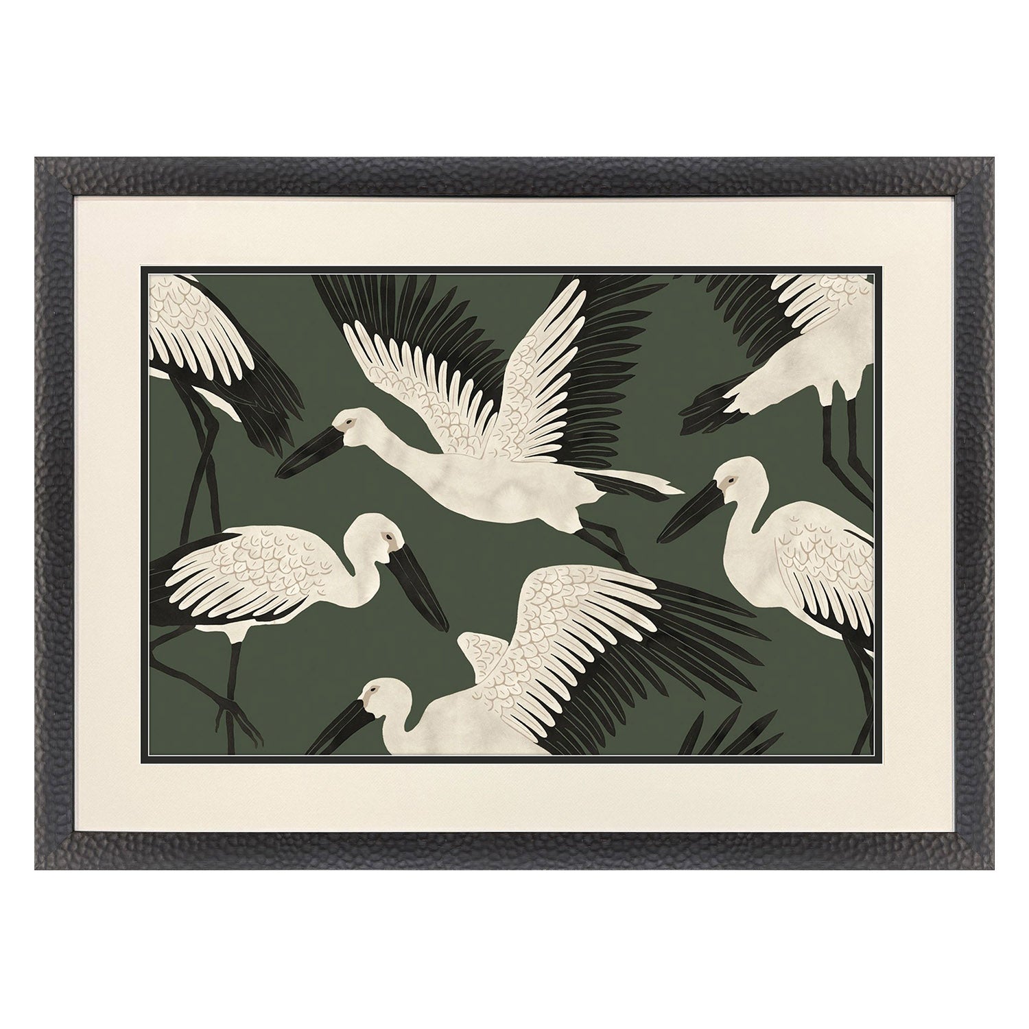 Jordan Glassco-Smith Stork Storm Soar Framed Art