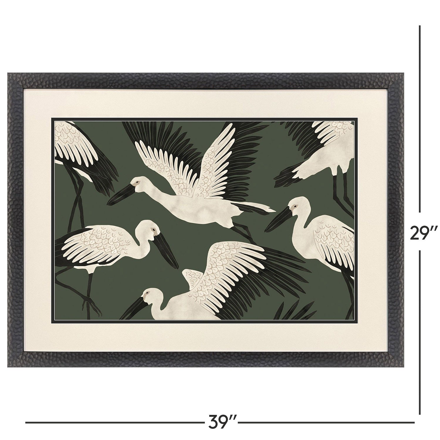 Jordan Glassco-Smith Stork Storm Soar Framed Art