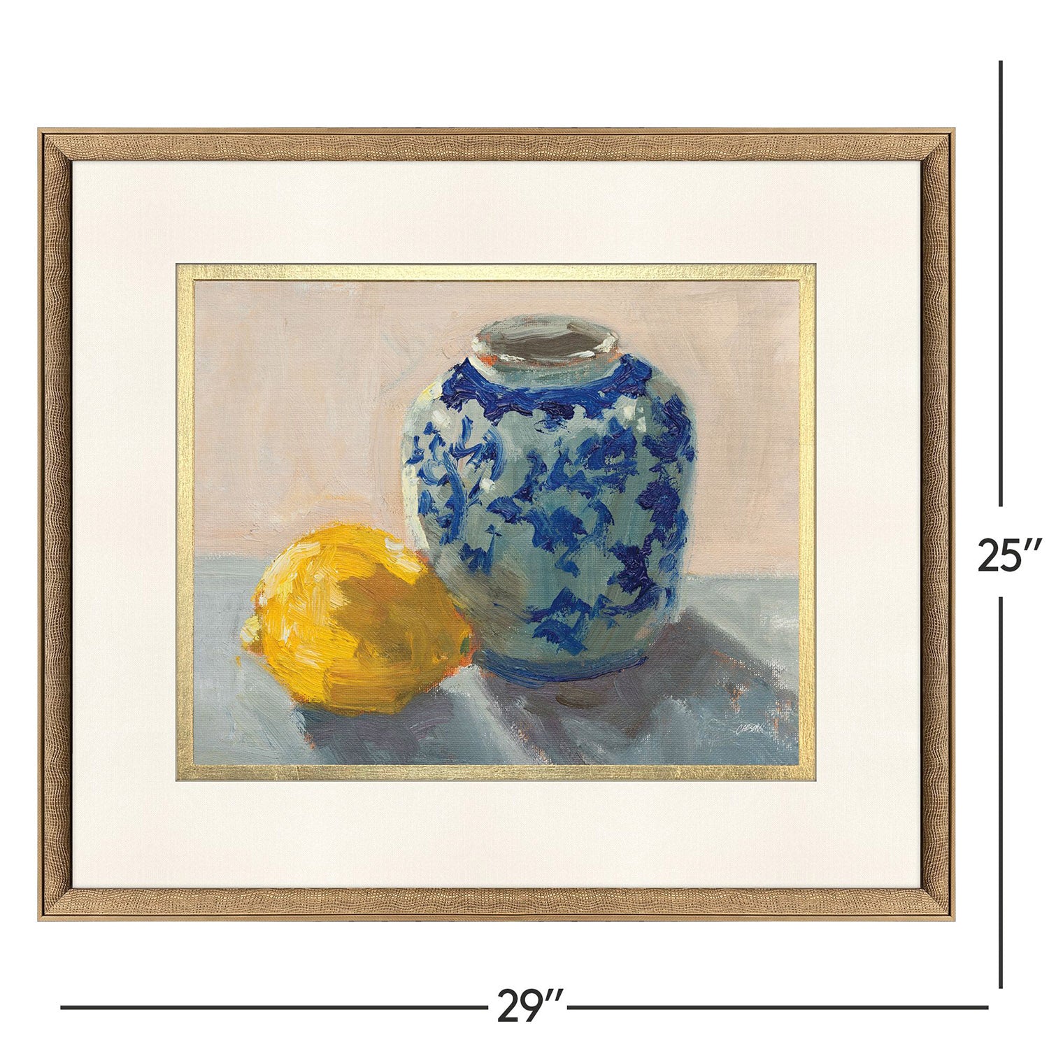 Jordan Glassco-Smith Lemon Chinoserie Framed Art