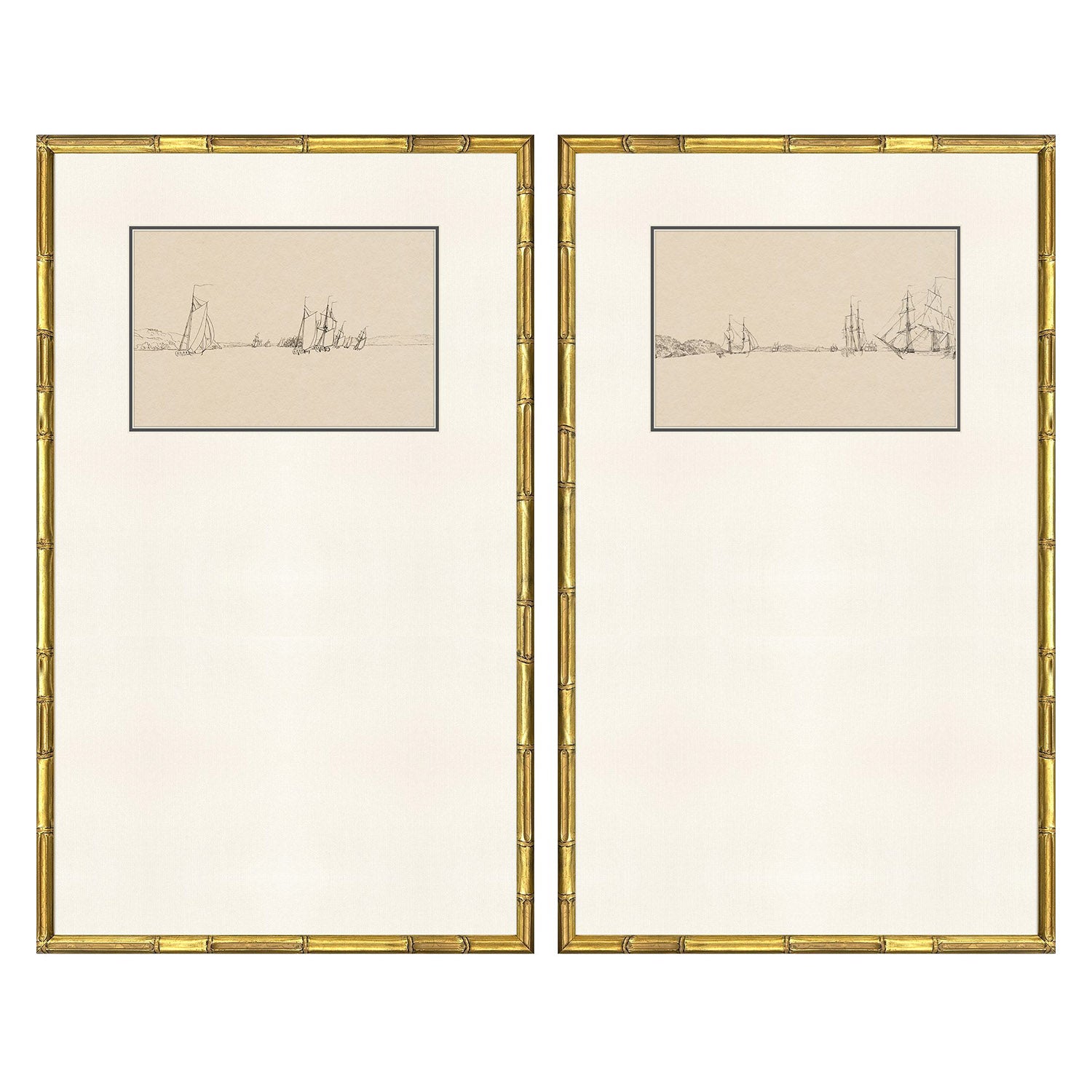 Malanta Knowles Harbor Sketch Framed Art Set of 2