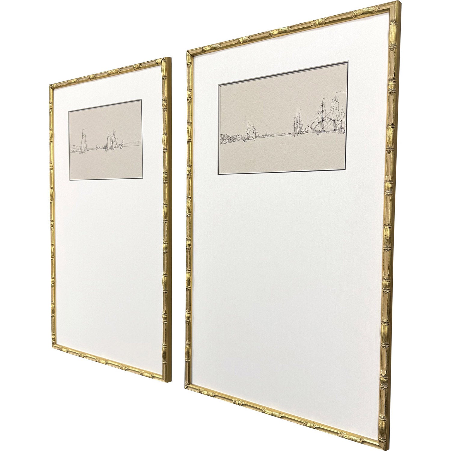 Malanta Knowles Harbor Sketch Framed Art Set of 2