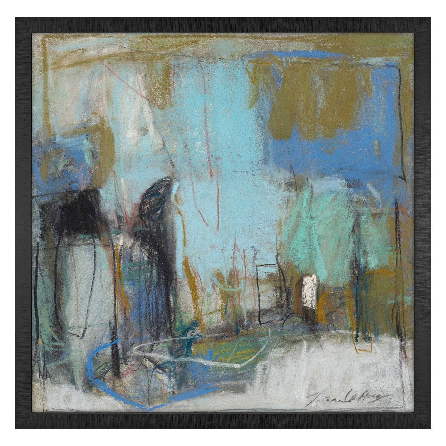 Malanta Knowles Blue Bell Blue Framed Art