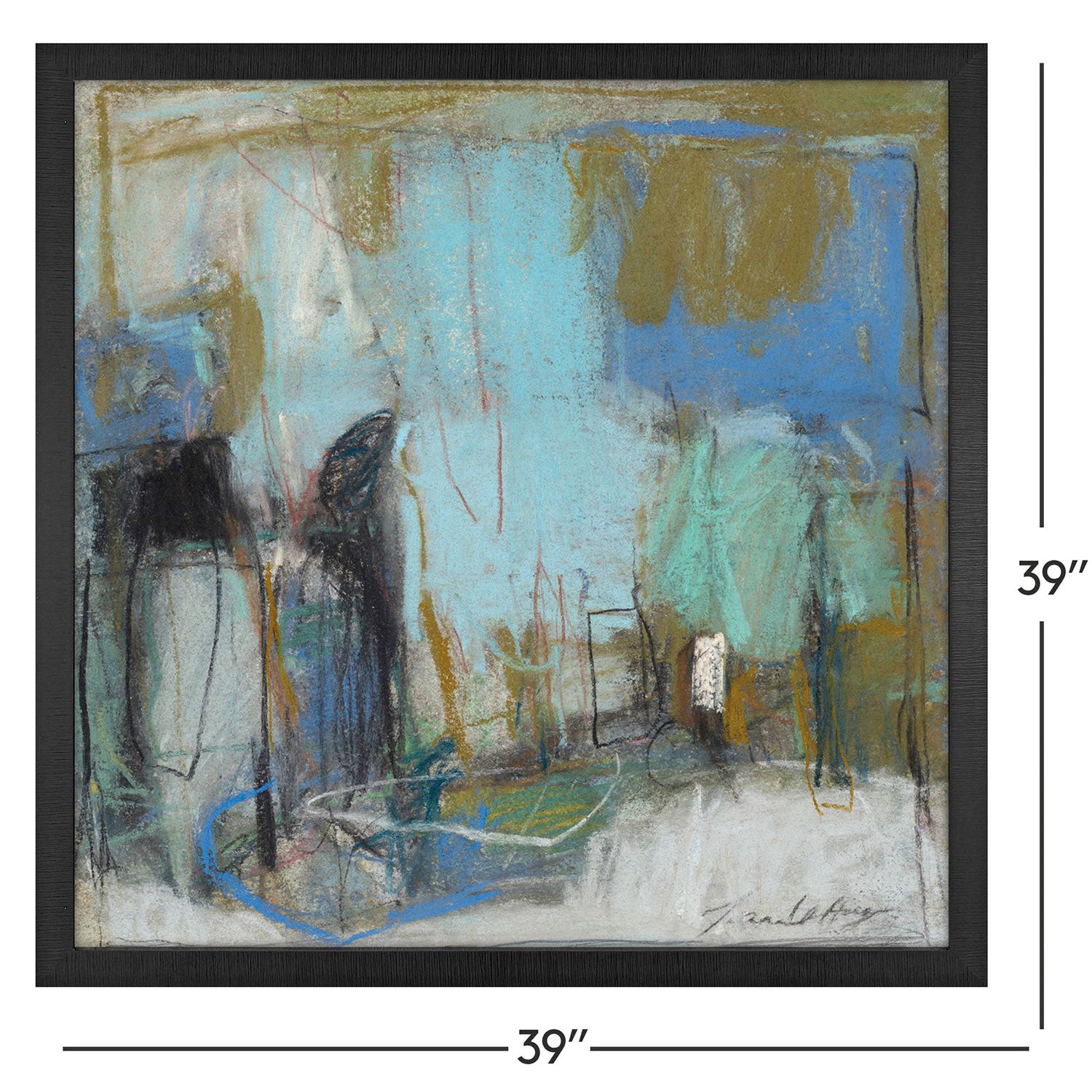 Malanta Knowles Blue Bell Blue Framed Art