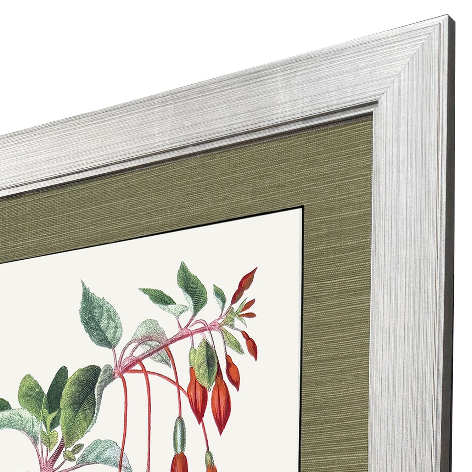 Libby Langdon Downward Red Floral Framed Art