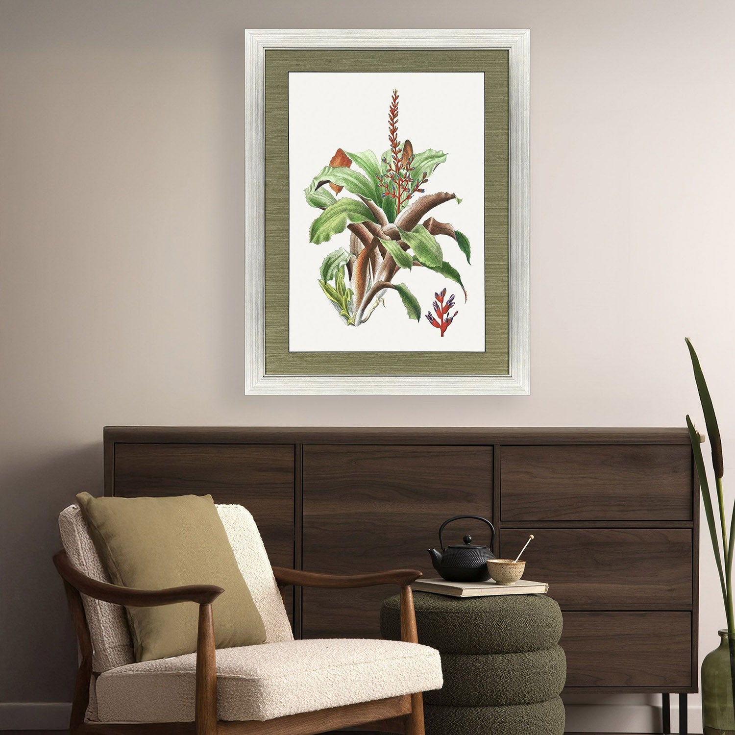 Libby Langdon Cactus Floral Framed Art