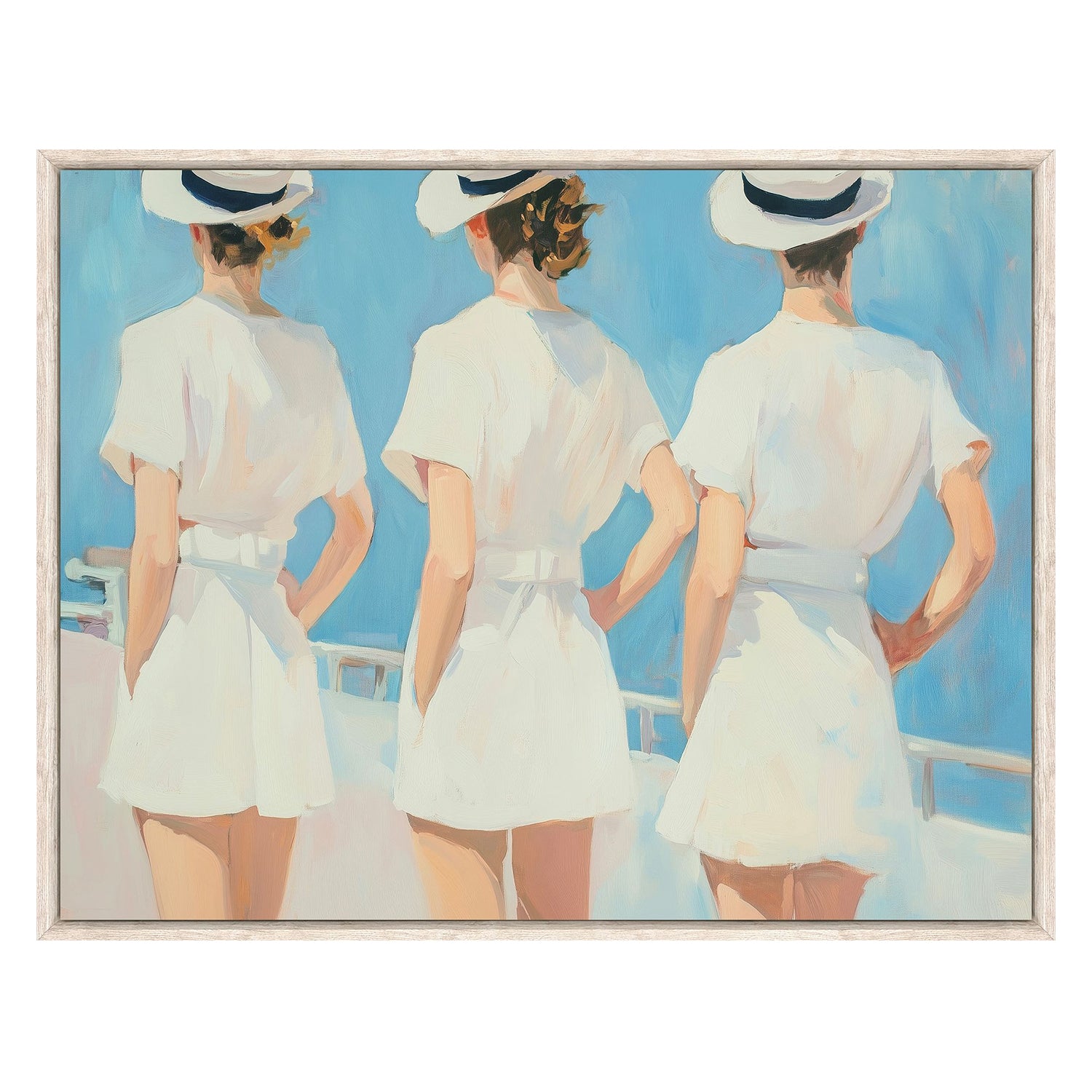 Malanta Knowles Retro Three Sailors Canvas Art