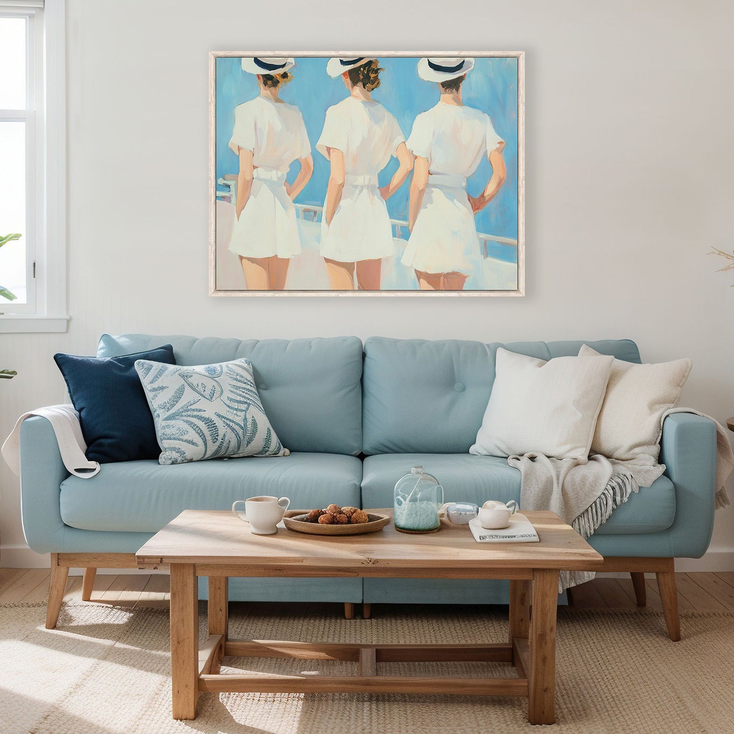 Malanta Knowles Retro Three Sailors Canvas Art