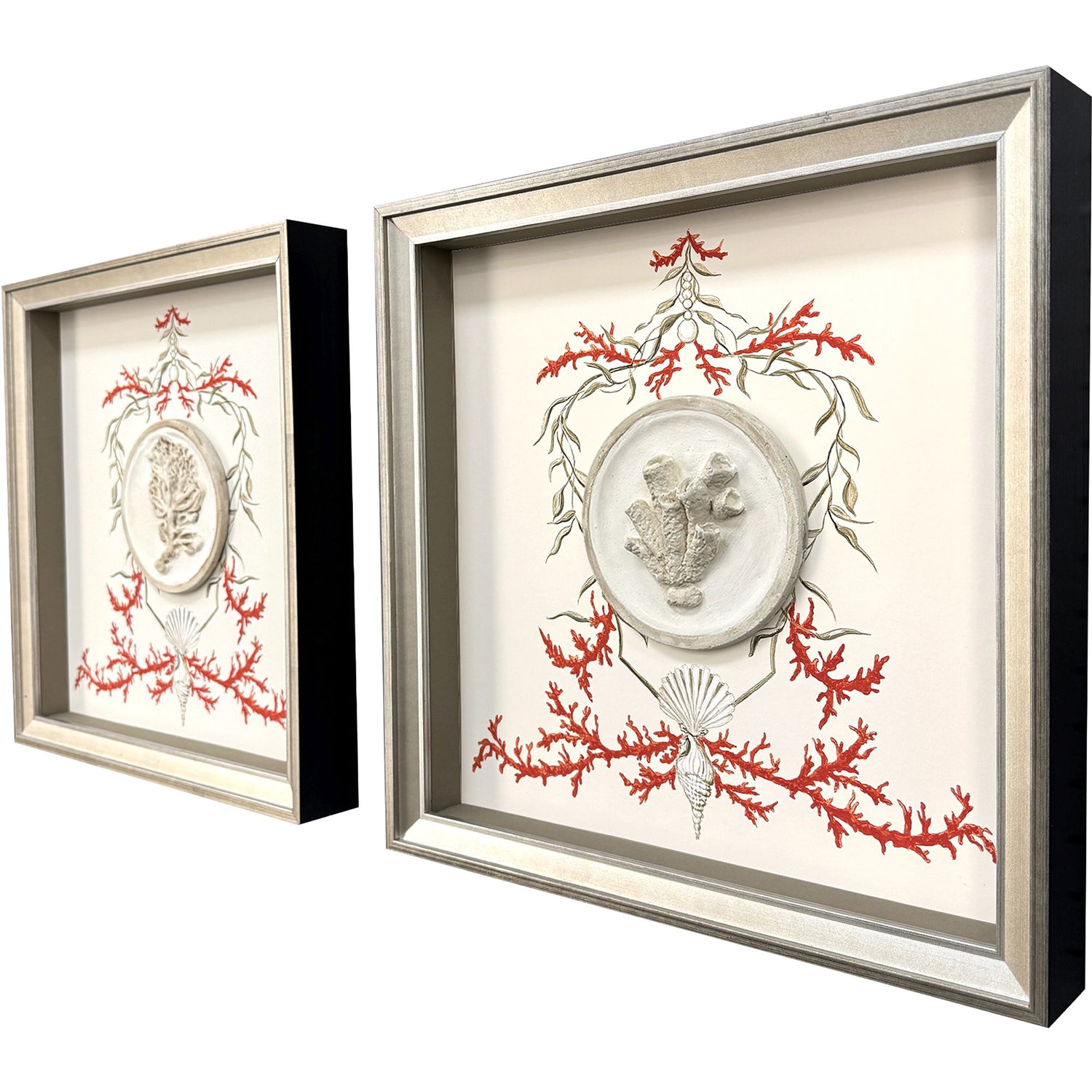 PopJoy Studio Coral Elegance I Framed Art Set of 2