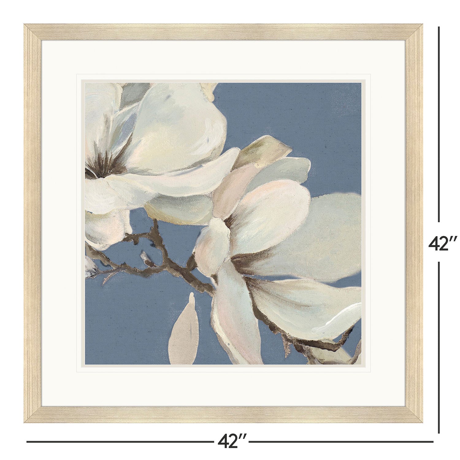 Sarah Lang Magnolia on Blue II Framed Art