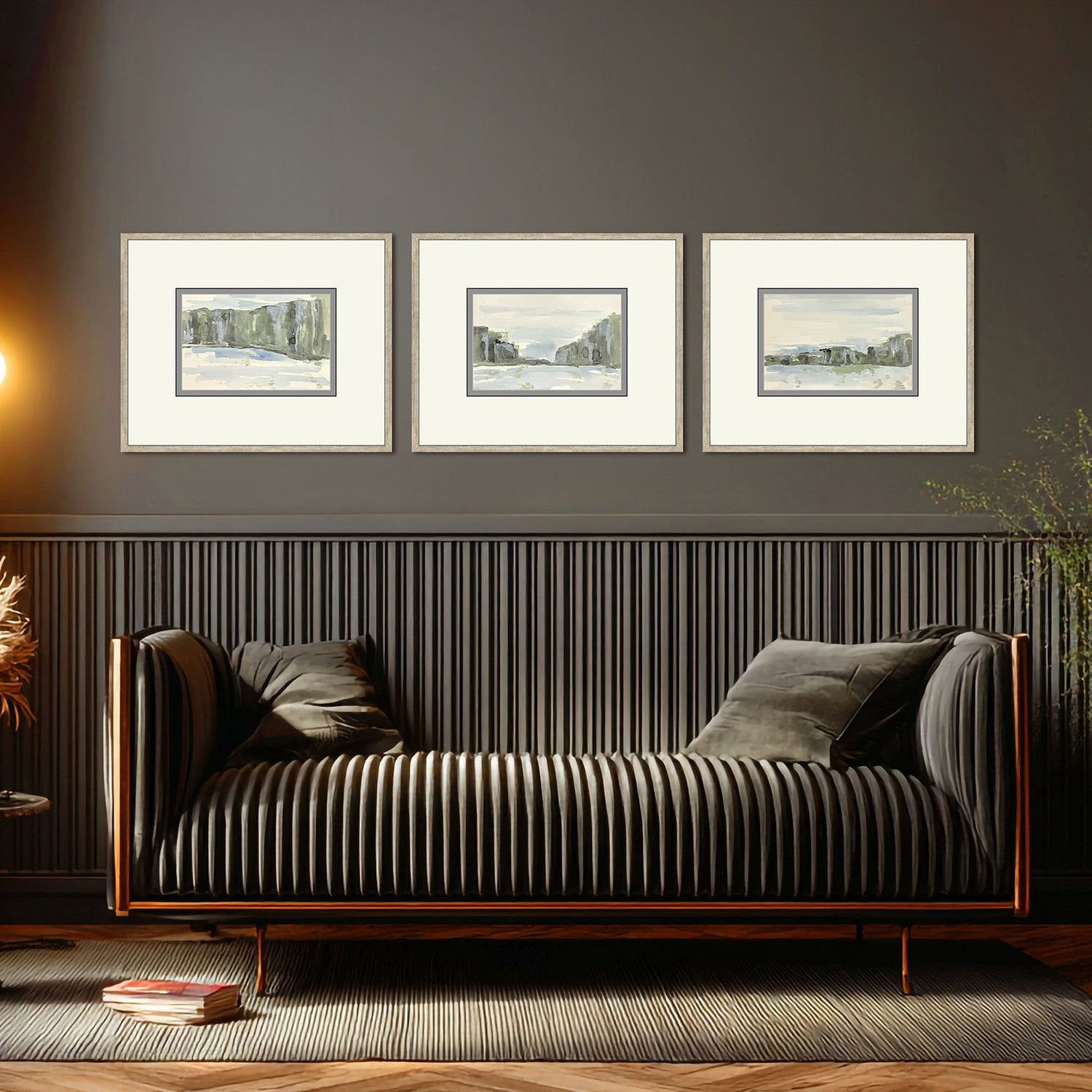 Sarah Lang Distant Landscape II Framed Art Set of 3
