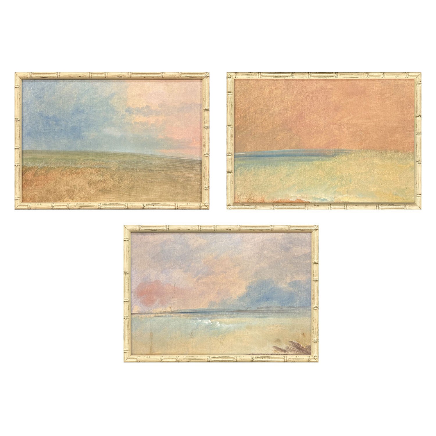 Sarah Lang Serene Horizon I Framed Art Set of 3