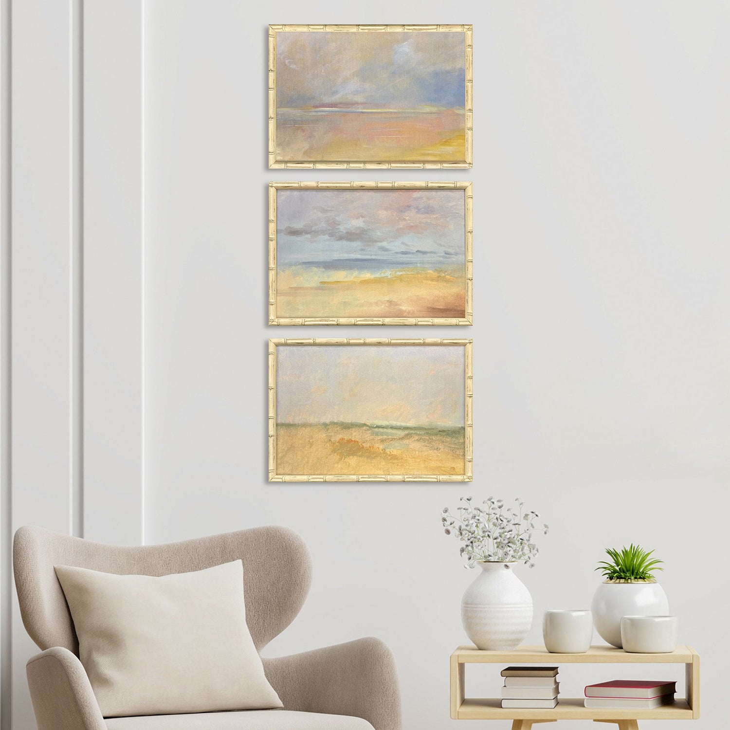 Sarah Lang Serene Horizon II Framed Art Set of 3