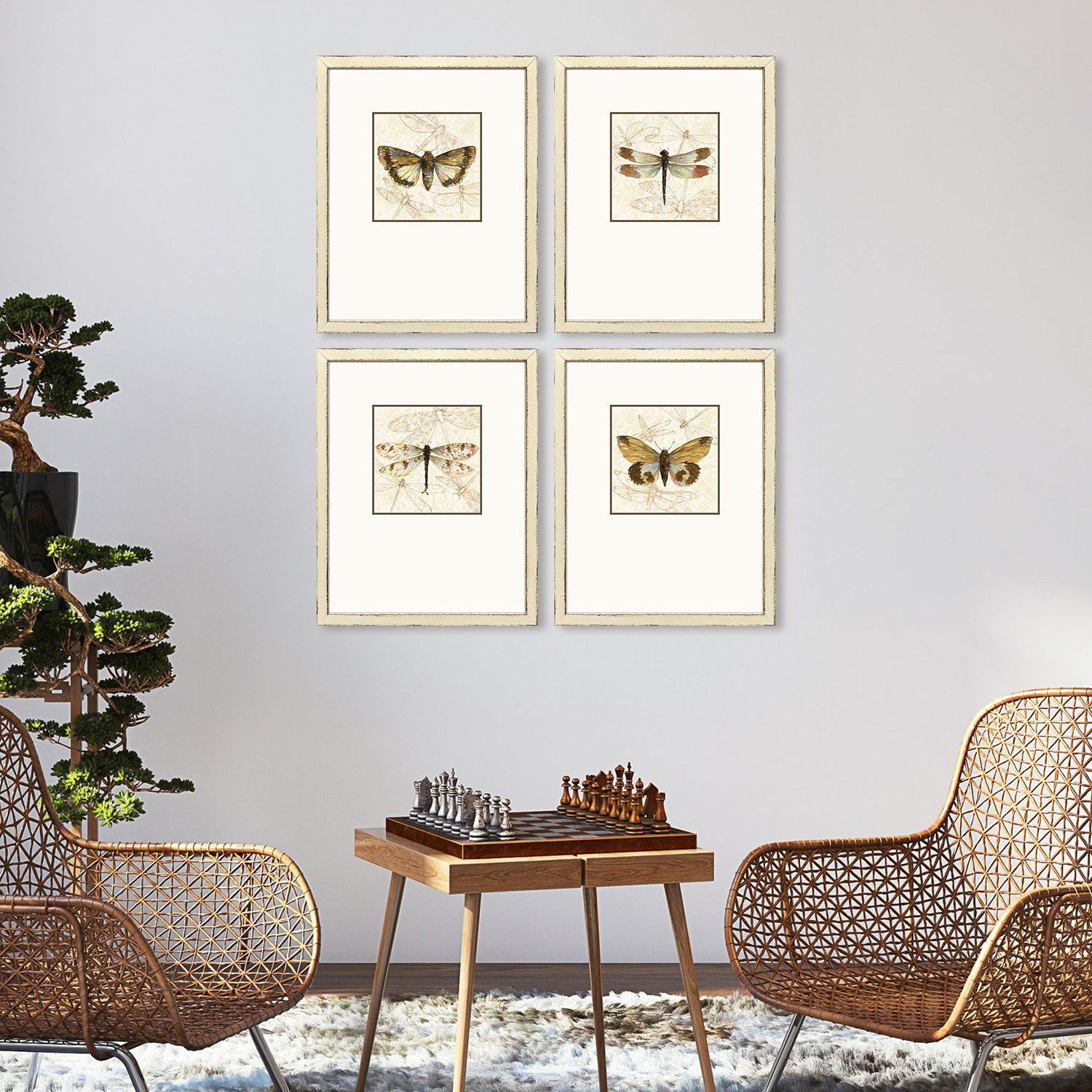 Malanta Knowles Golden Wings Framed Art Set of 4