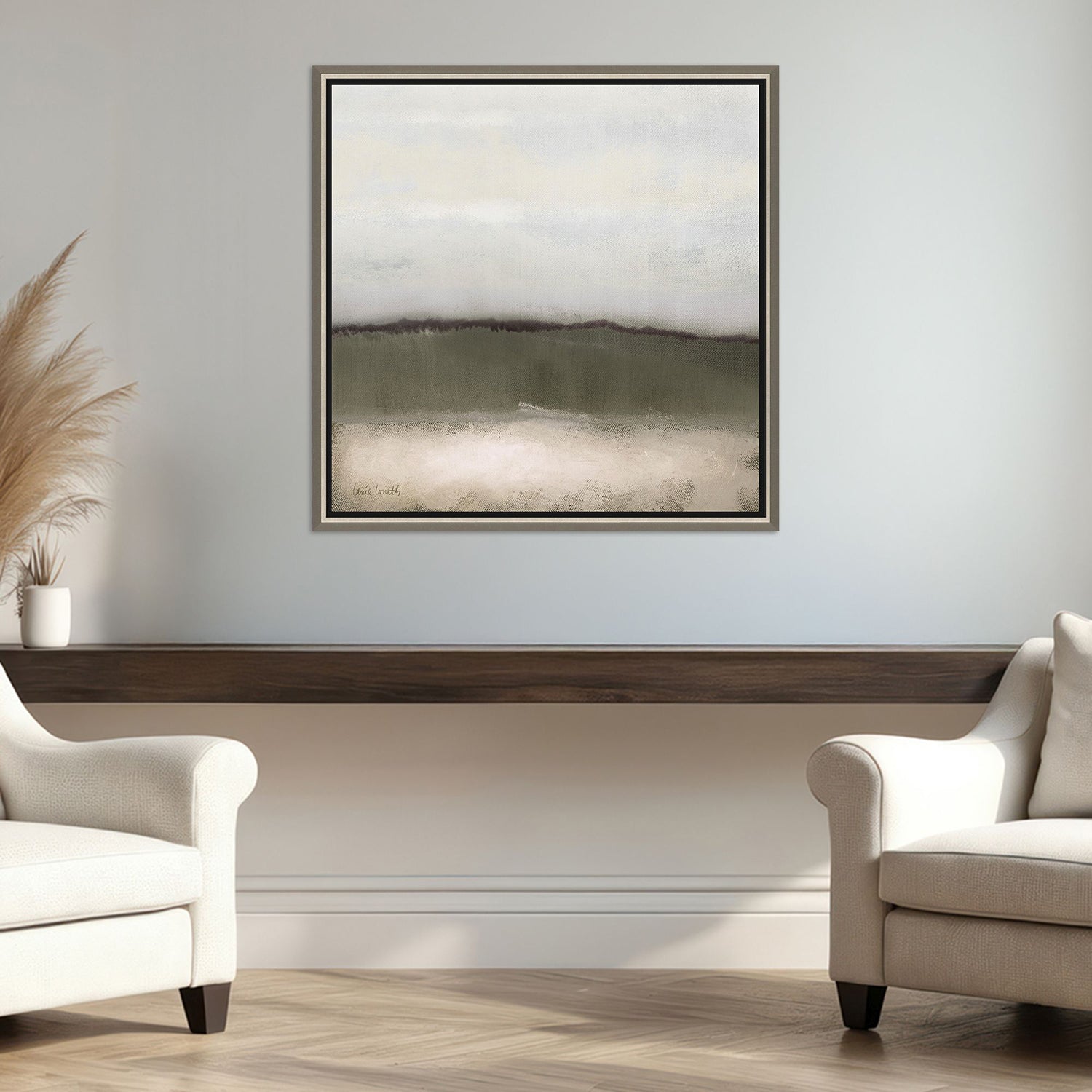 Malanta Knowles Clouds on Olive II Canvas Art