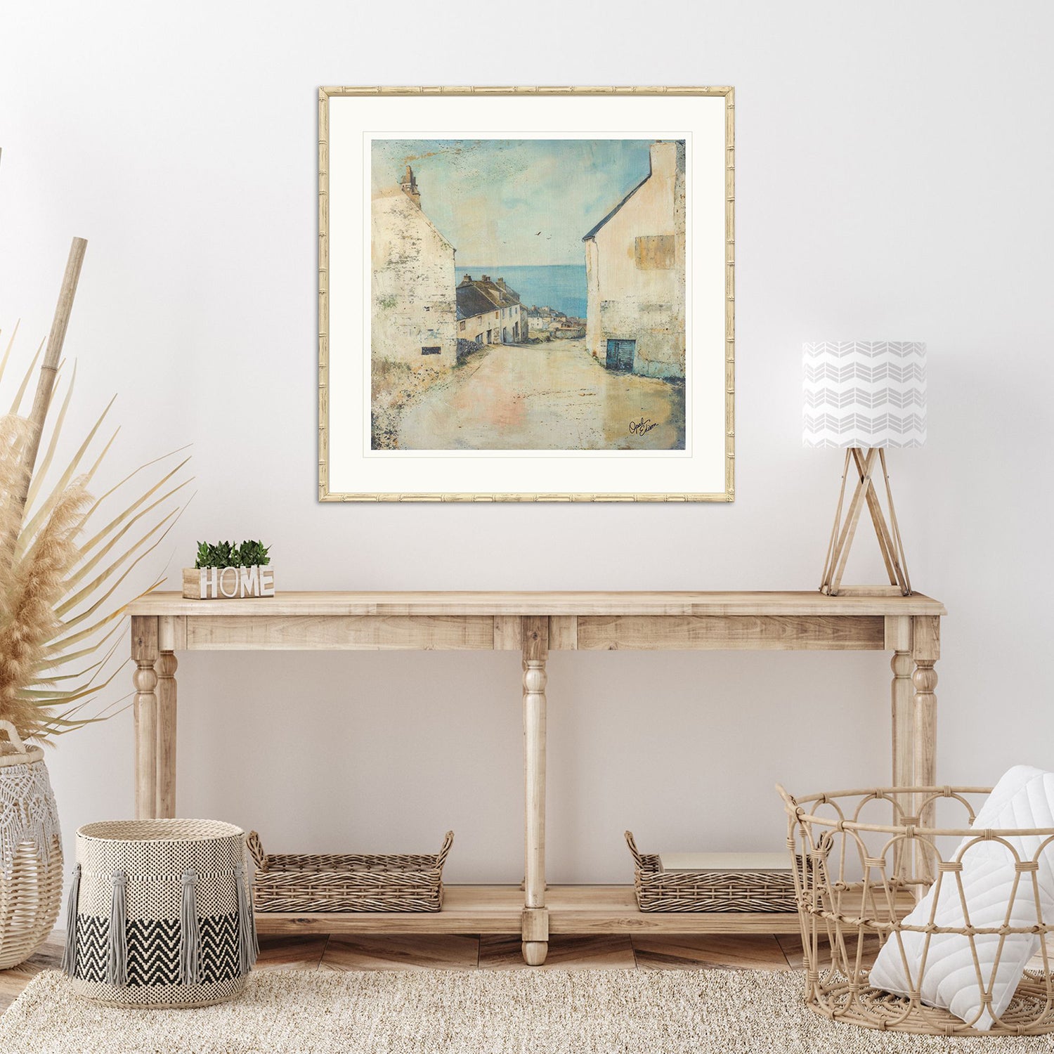 Sarah Lang Town Walk Framed Art