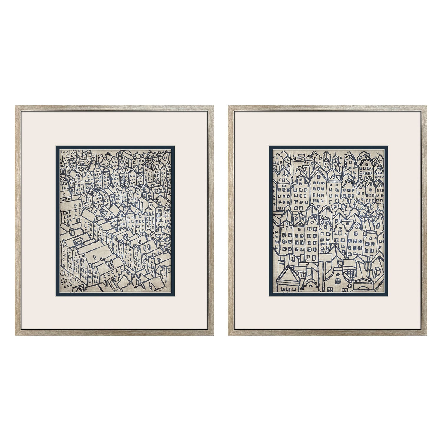 Malanta Knowles Europe Rooftops Framed Art Set of 2
