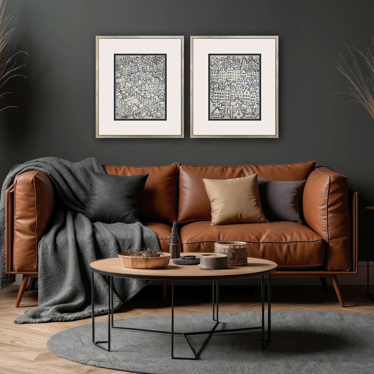 Malanta Knowles Europe Rooftops Framed Art Set of 2