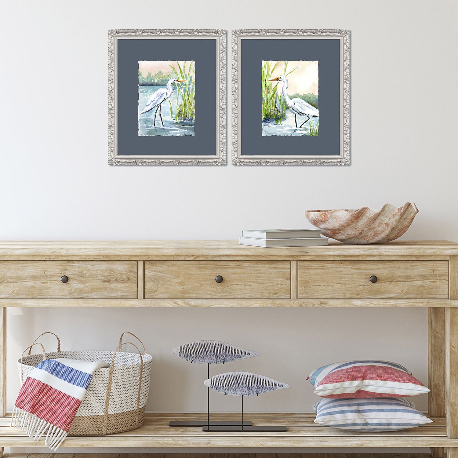 Sarah Lang Wading in Shallows Framed Art Set of 2