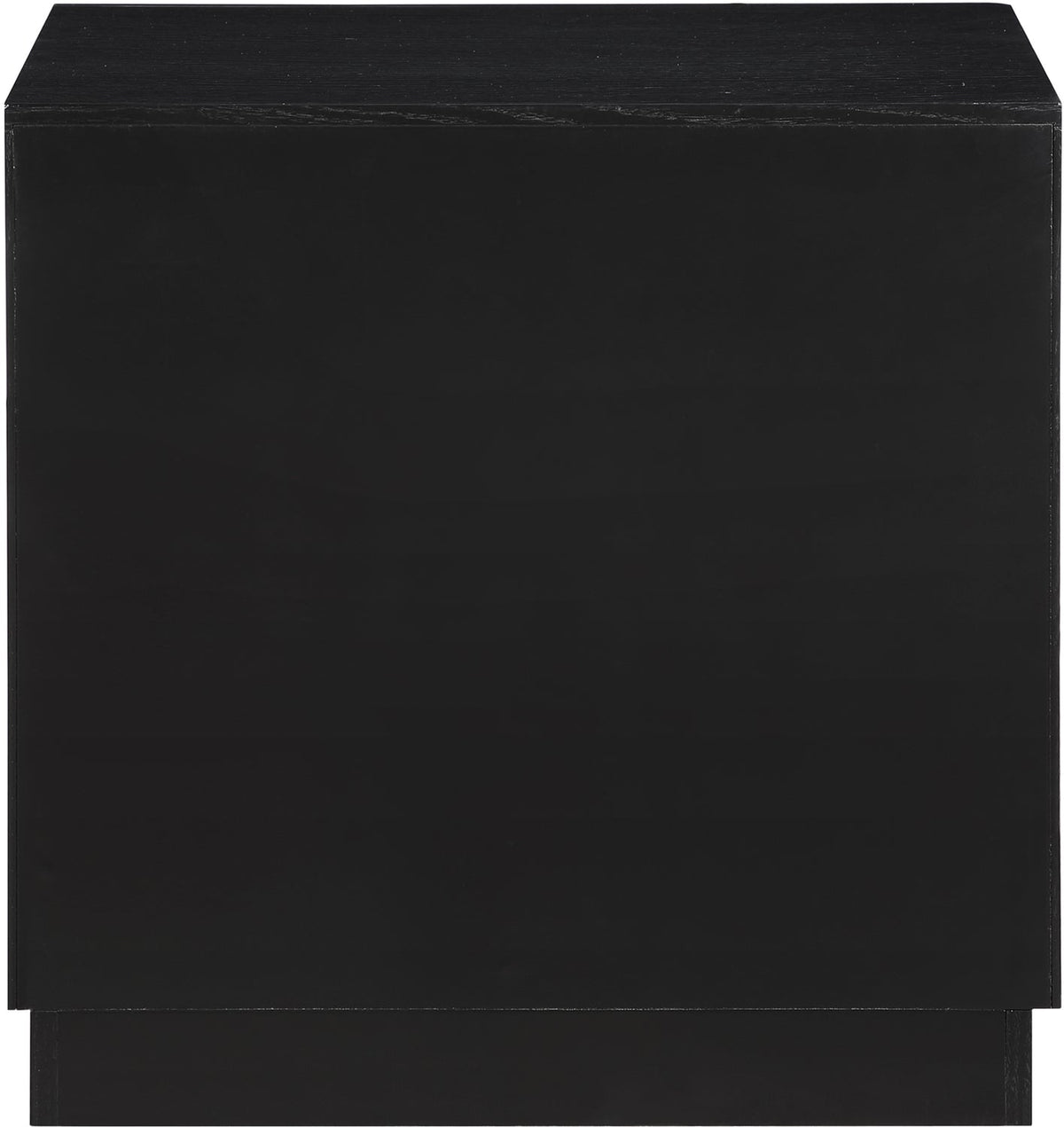 Scallop 24in Black Oak Veneer Nightstand Set of 2