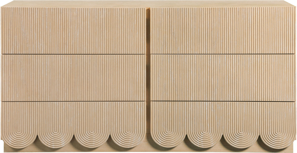 Scallop Natural Oak Veneer Dresser