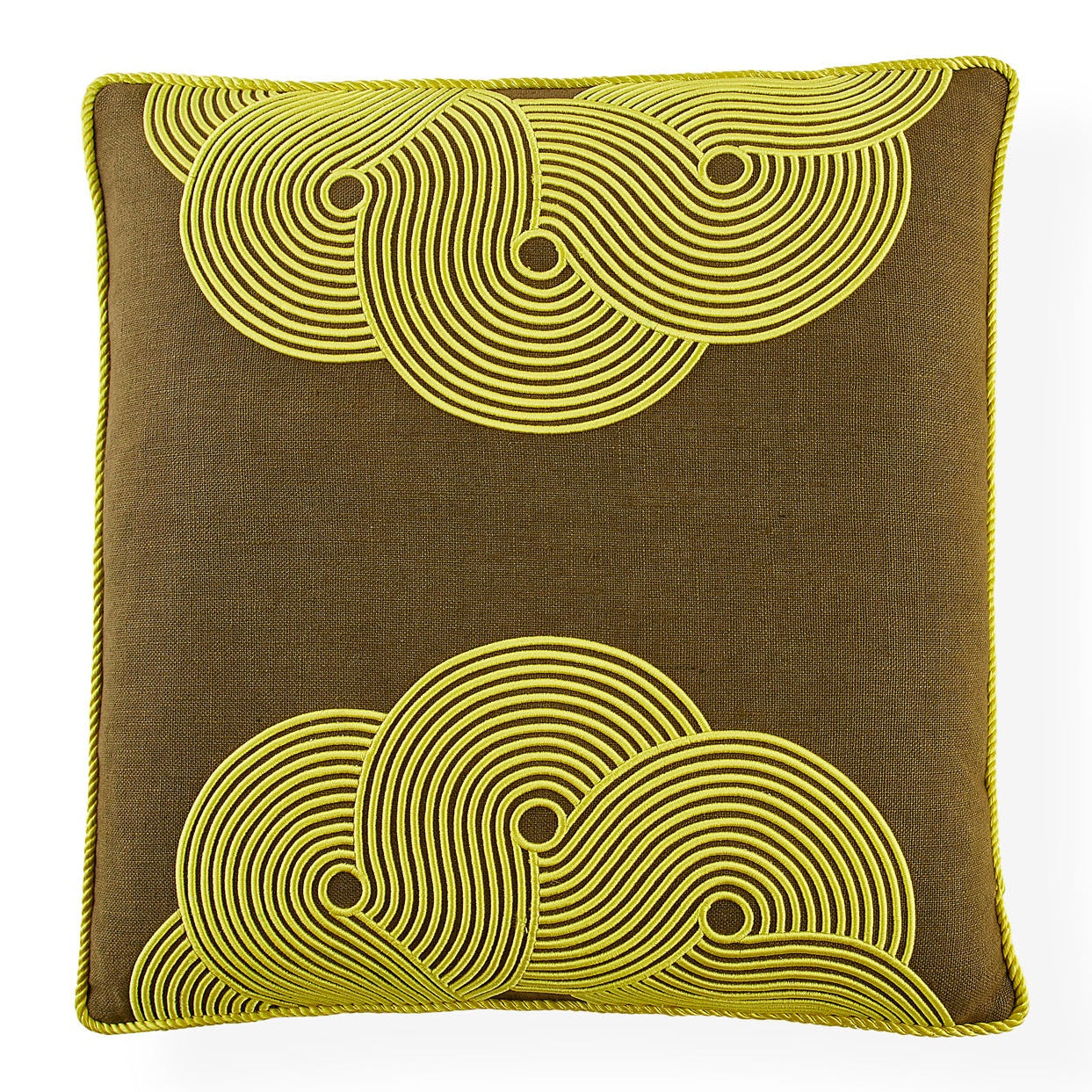 Jonathan Adler Pompidou Avocado Half Circles Throw Pillow
