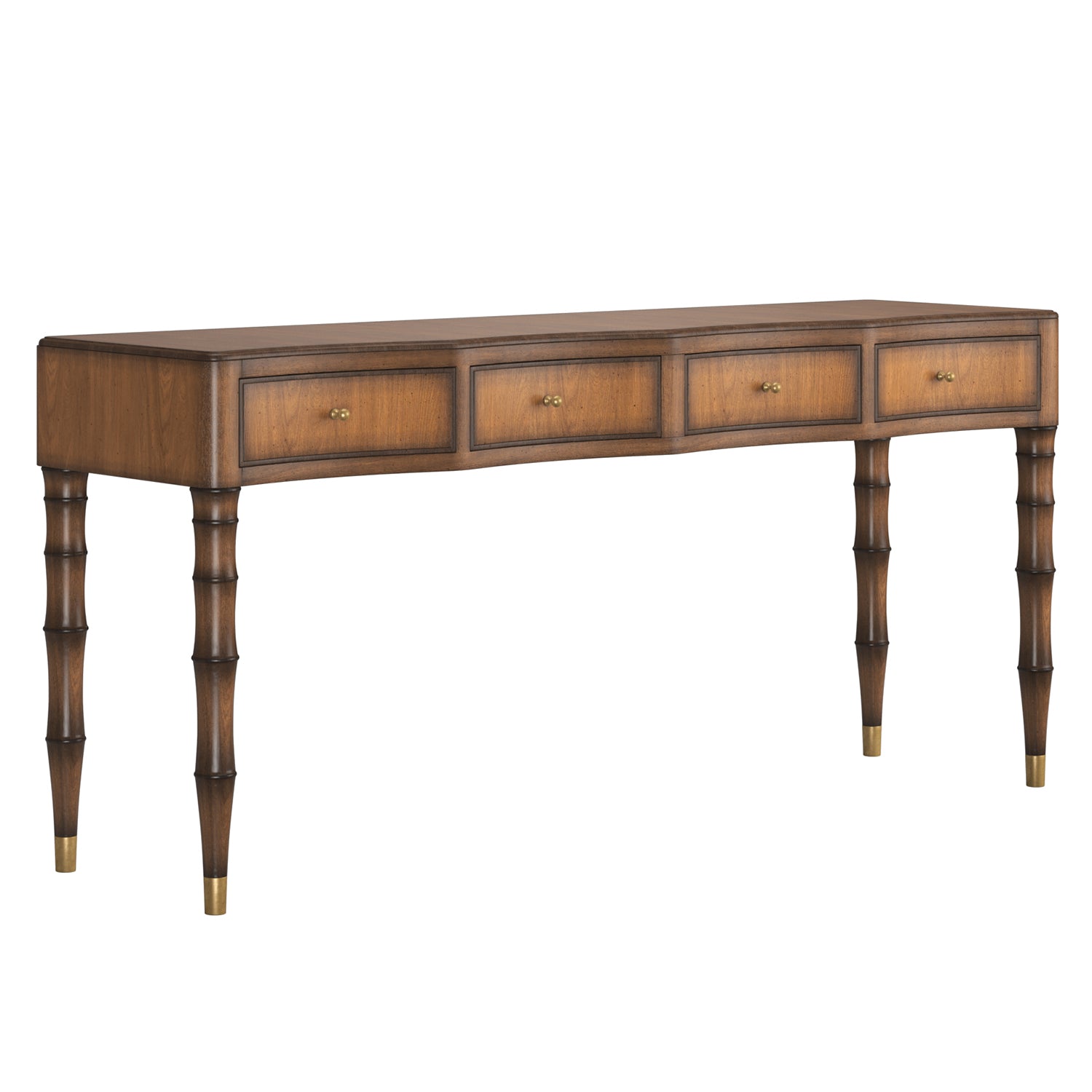 Harbor Sofa Table in Deep Woods, side profile view