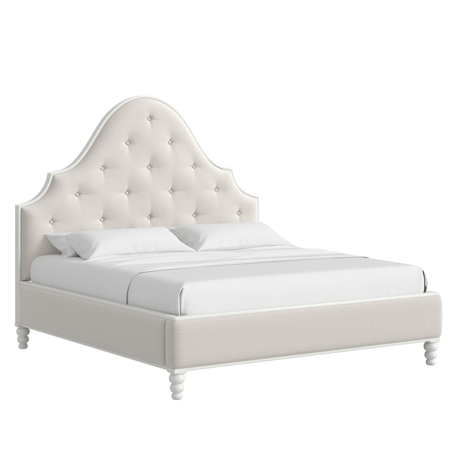 A.R.T. Furniture Haven Warm White Upholstered Bed