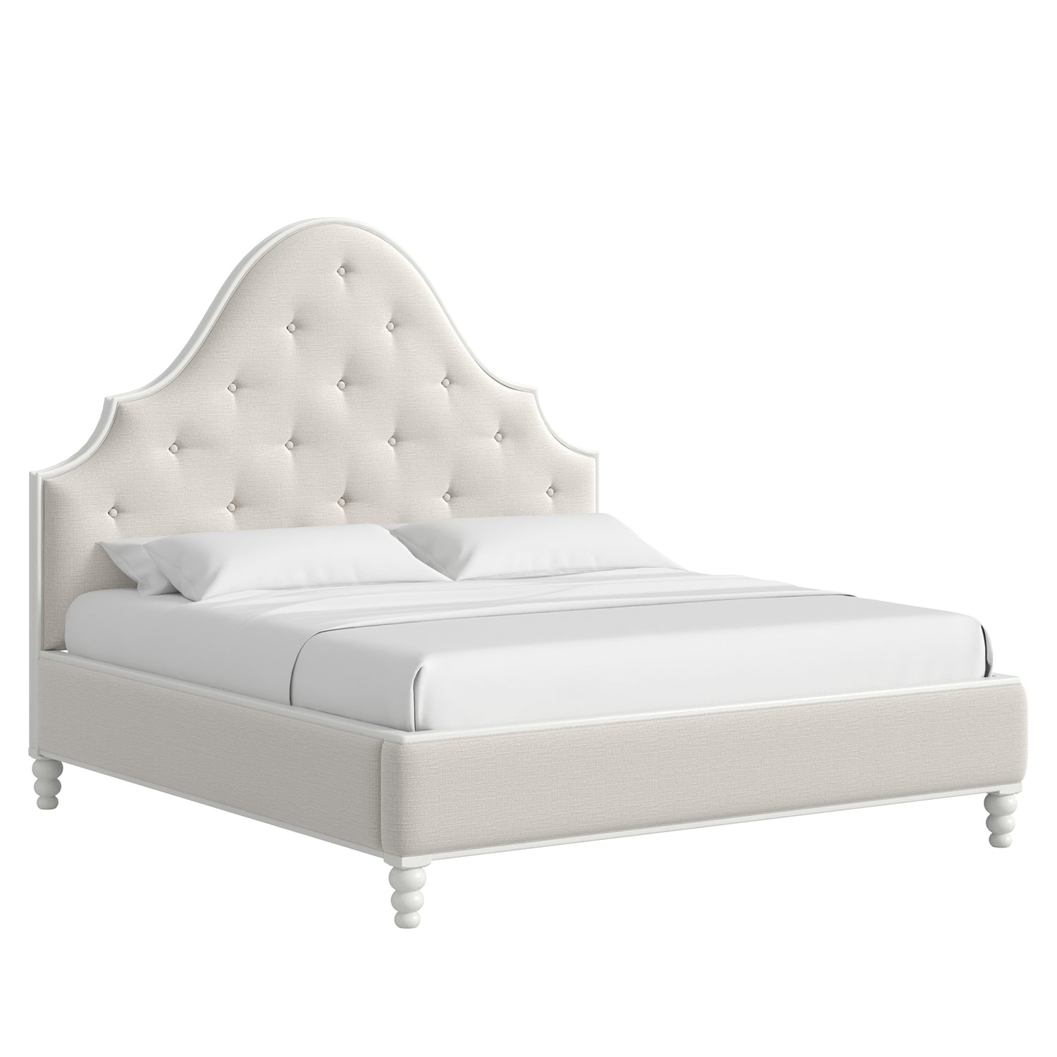 A.R.T. Furniture Haven Warm White Upholstered Bed