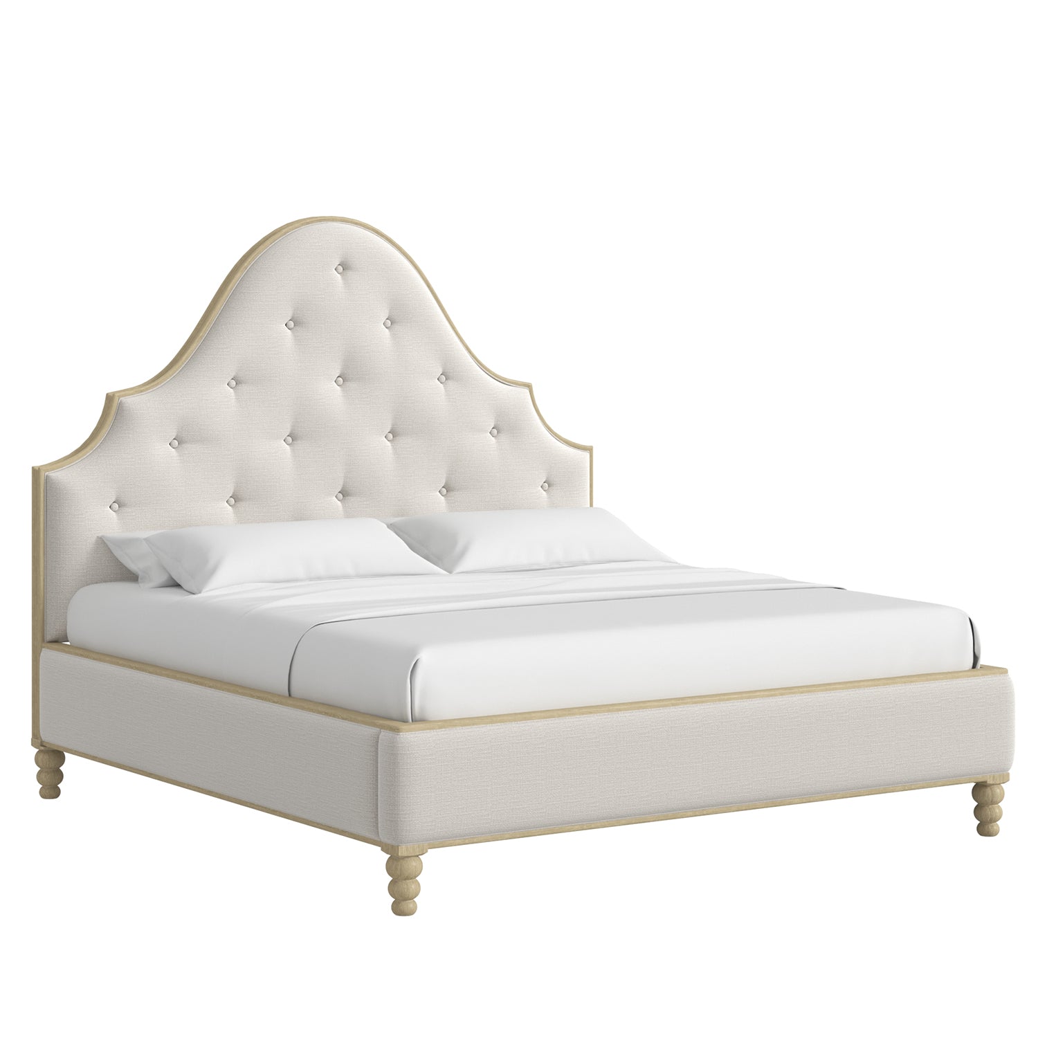 A.R.T. Furniture Haven Sundrenched Oak Upholstered Bed