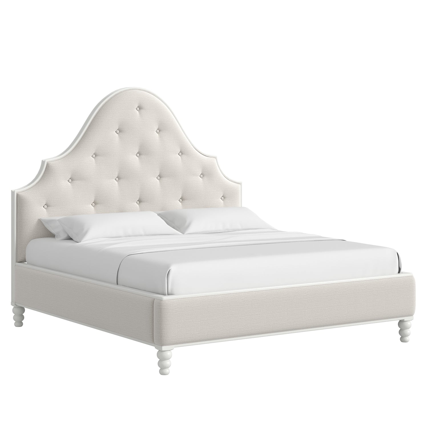 A.R.T. Furniture Haven Warm White Upholstered Bed