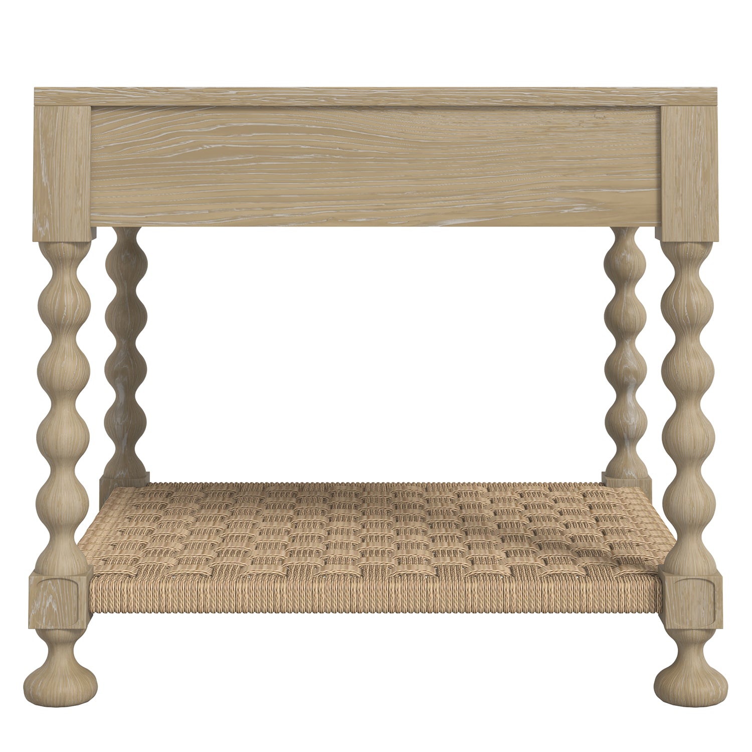 Haven Drawer End Table Set of 2 in Sun Oak, styled in a room setting