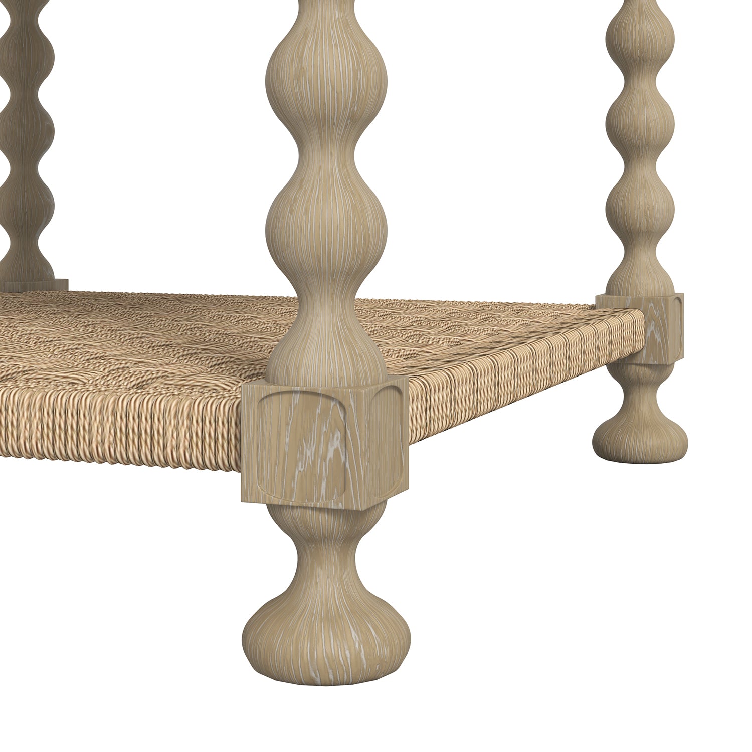 Haven Drawer End Table Set of 2 in Sun Oak, shown to scale in a styled space